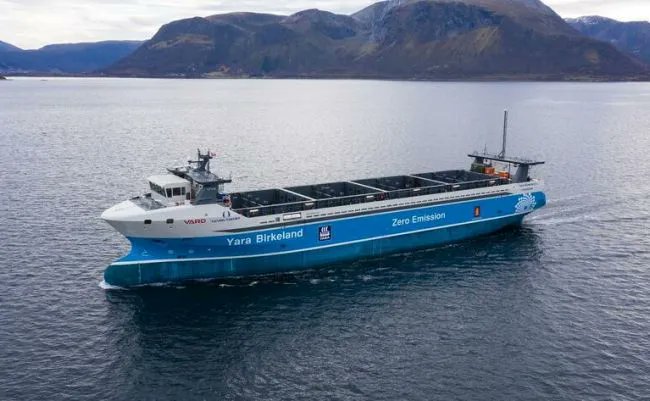World’s First Fully Emission-Free Container Ship Departs For Maiden Voyage > Check out this article👉buff.ly/3cvxvpy

#Shipping #Maritime #MarineInsight <a href="/yara/">Yara International</a>