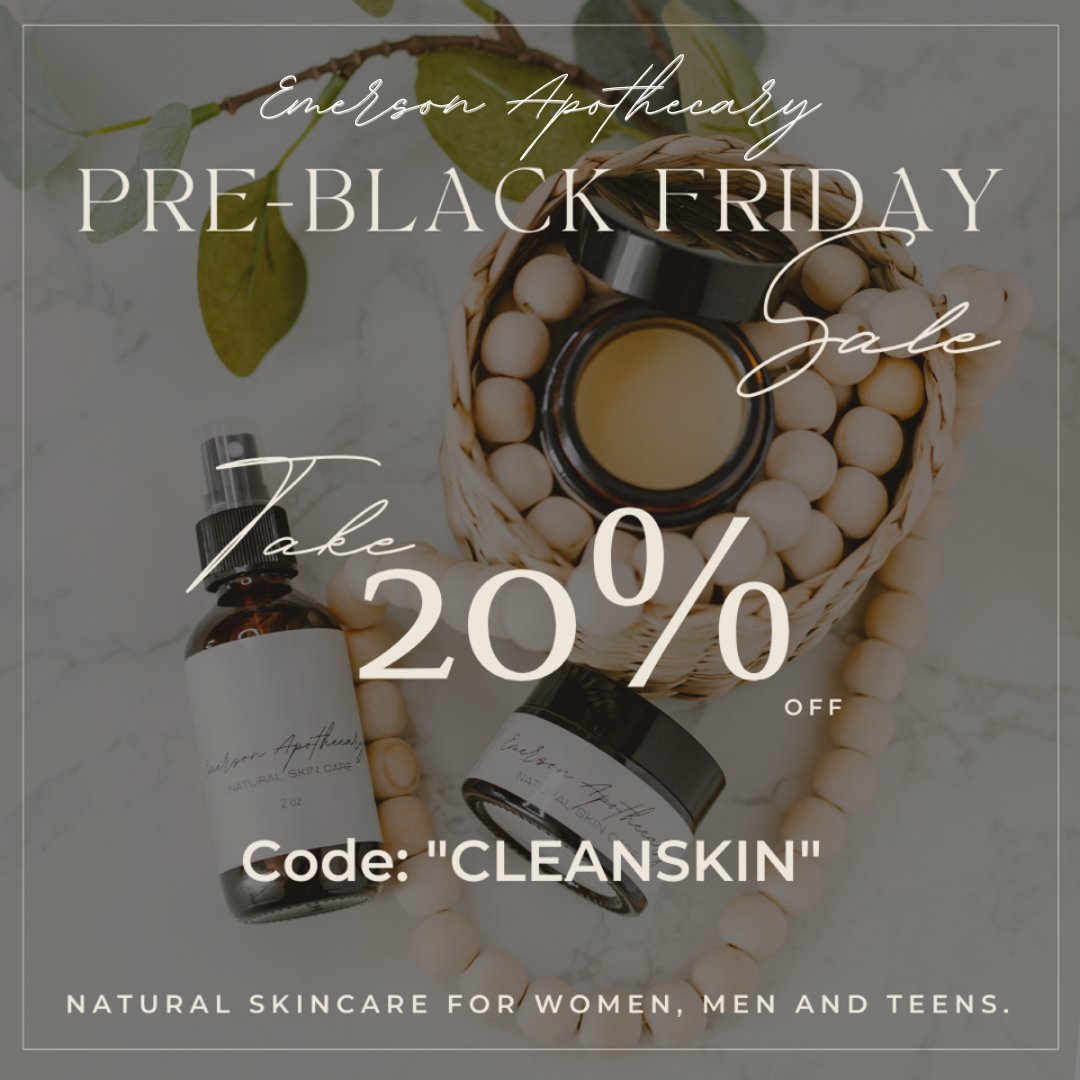 The most BEAUTIFUL #skincare is on SALE! Save 20%! Lindsay, Founder of Emerson Apothecary, has a brand new BATH SALT COLLECTION along with all of her other lovely face care products.

bit.ly/3DyOKlH  Use offer code “CLEANSKIN” at checkout
Offer ends 11/25 at 4:00 PM PST