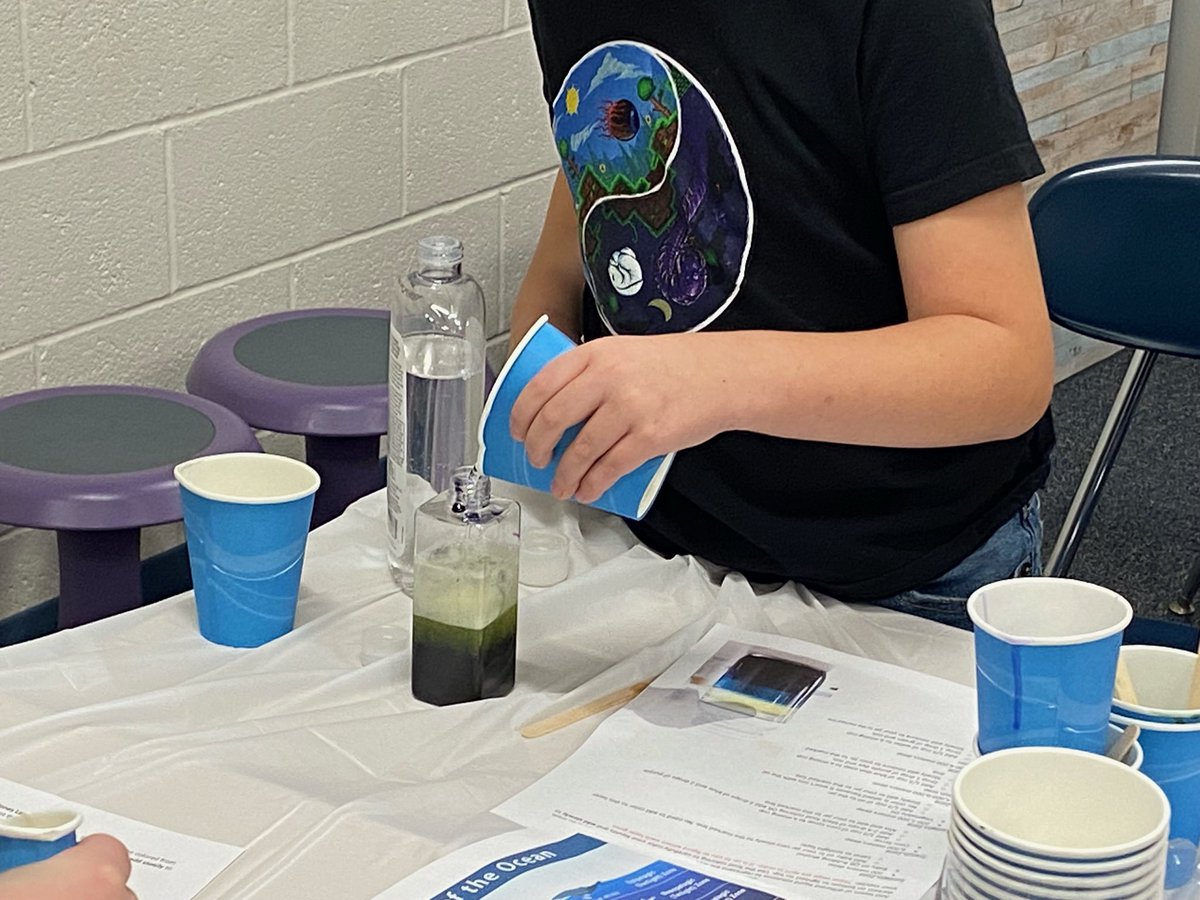 Todd_ESU's tweet photo. Yesterday we got do a couple of microteaches @USD265_CHA @USD265_Goddard. Working with 5th graders on Earth &amp; Space Science. Using active engagement while learning with hands on activities. Our @eledesu students enjoyed working w/ students. #esu @emporiastate #HornetsinEducation https://t.co/WPVudLv2j9