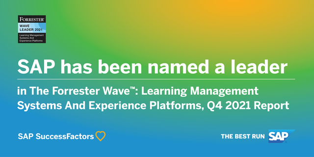 We have been named a leader in The Forrester Wave™: Learning Management Systems And Experience Platforms, Q4 2021! Thank you to our amazing team that made this possible. #HXM #Learning bit.ly/3FxN9NC