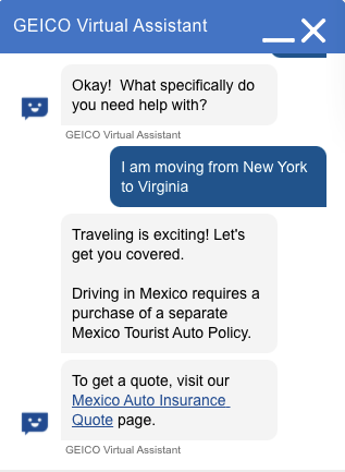 mmilleruva's tweet photo. @TheGEICOGecko I am loving your virtual assistant tool. https://t.co/5L9zcXsyBs