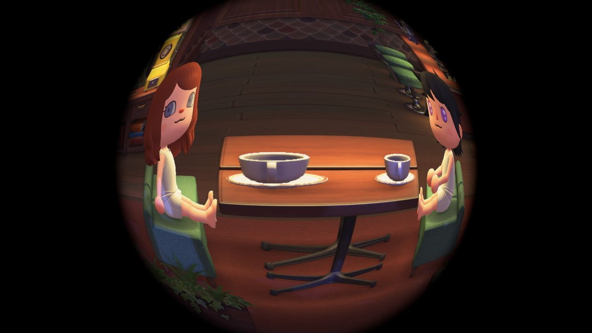 Rounarde_ACNHFR's tweet photo. #AnimalCrossing #ACNH_FR #NintendoSwitch Un petit café avec Kitrouille ! https://t.co/H7WmpFCe6J
