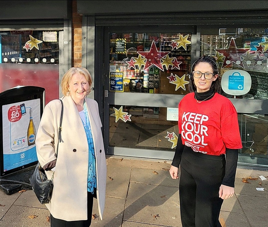 Respect for shop workers week this week - Abuse is not part of our job ❌ I got to spend some time with our local MP @MaryRobinson01, where we spoke about issues and what they can do to help. We will carry on shouting until we are heard 🗣  <a href="/craiga340/">Craig Barnes</a> <a href="/edhowe16/">Edd Howe</a> <a href="/JoWhitfield_/">Jo</a>