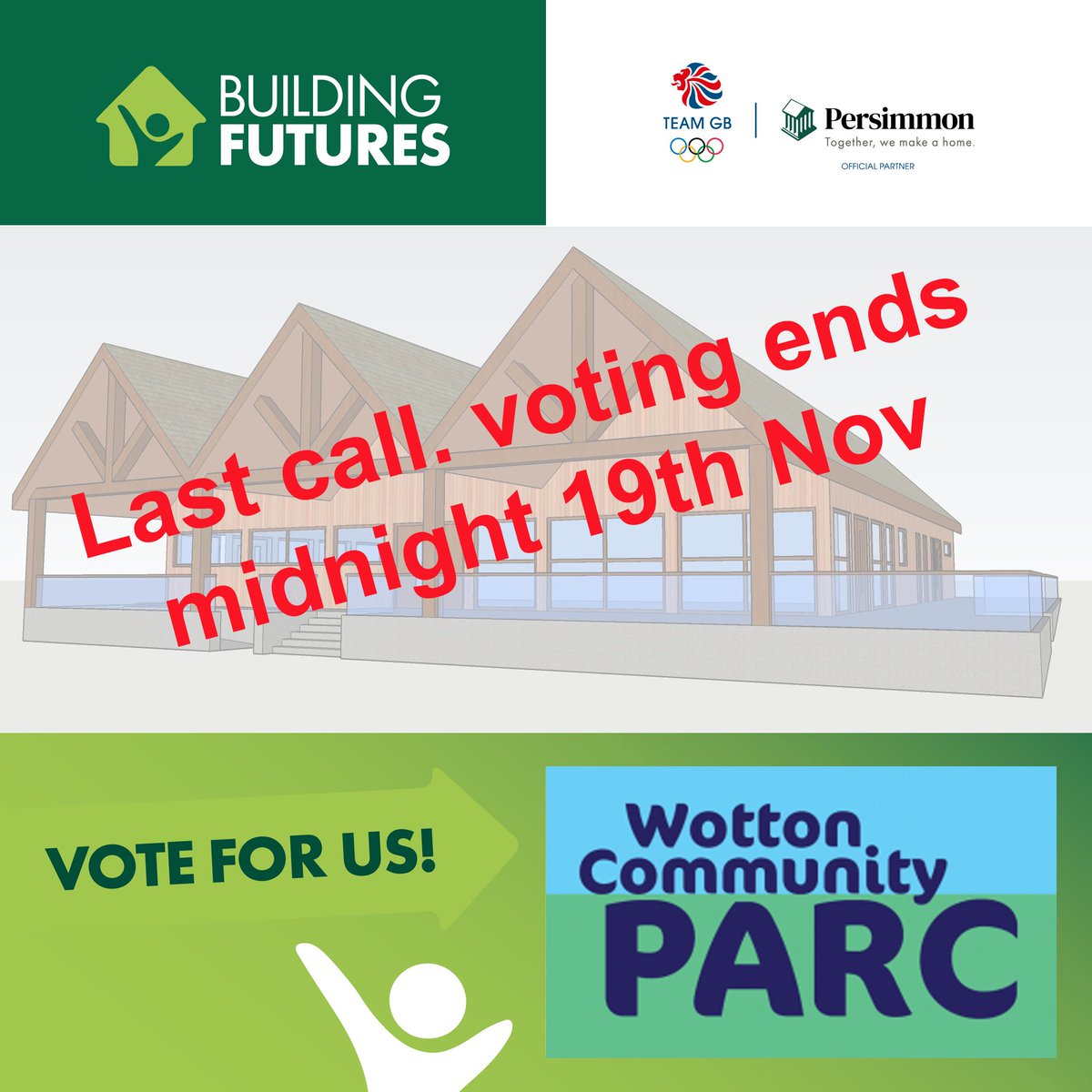Last orders......

Sorry last call for your votes please wonderful hockey community!

Your vote will help make dreams come true!

persimmonhomes.com/building-futur…

<a href="/swsportsnews/">South West Sports News</a> <a href="/SWYHA1/">SWYHA</a> <a href="/TheHockeyPaper/">The Hockey Paper</a> <a href="/TIHL_Bristol/">The Indoor Hockey league - Bristol</a> <a href="/EnglandHockey/">England Hockey</a> @Gocrea8 <a href="/SportWotton/">Sport Wotton</a> <a href="/HockeyWales/">Hoci Cymru</a> <a href="/wottontimes/">The Wotton Times</a>