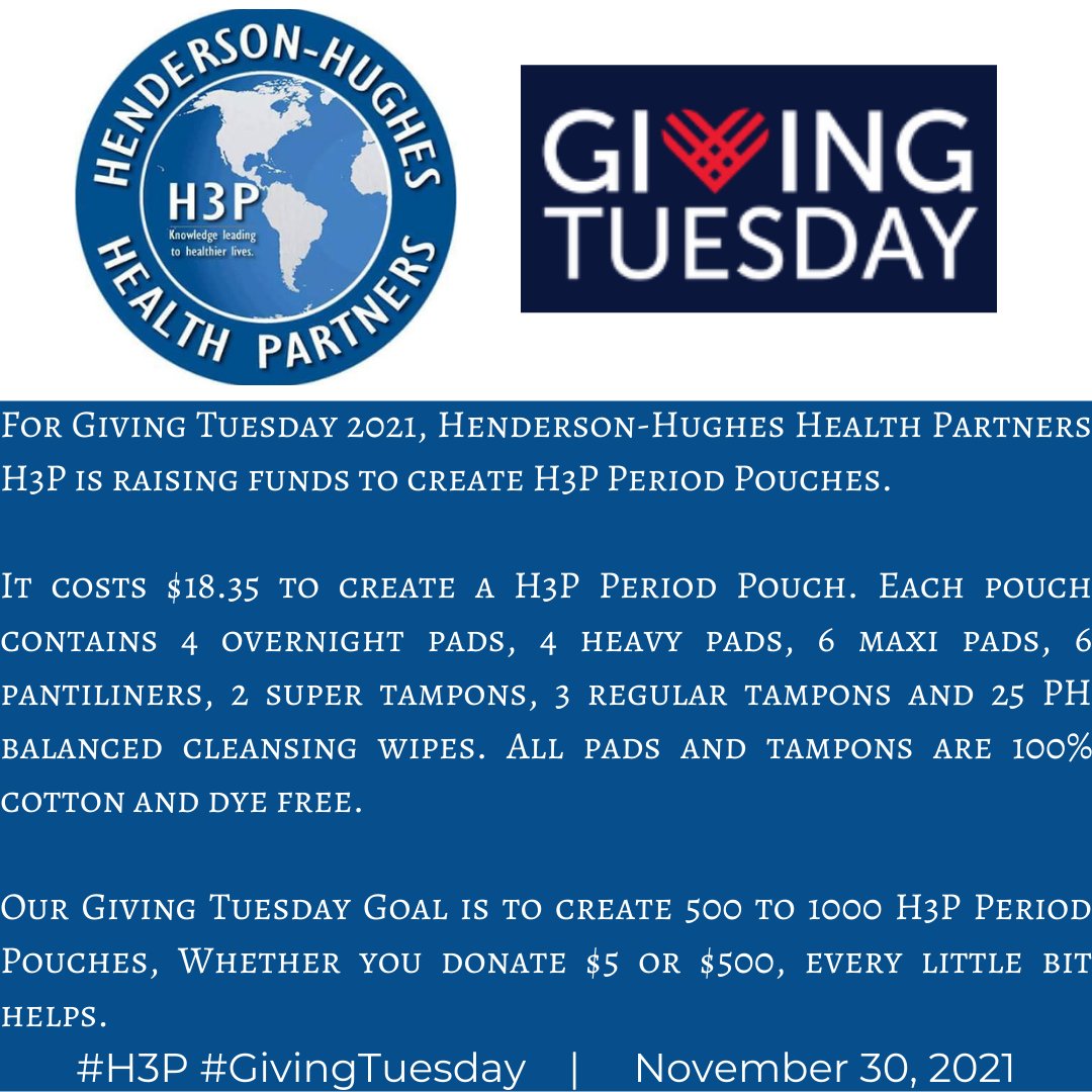H3P_1's tweet photo. Help H3P reach our goal. Donate here: https://t.co/7ixdQYwkyx
#GivingTuesday2021 #h3p https://t.co/KhsYzYjctM