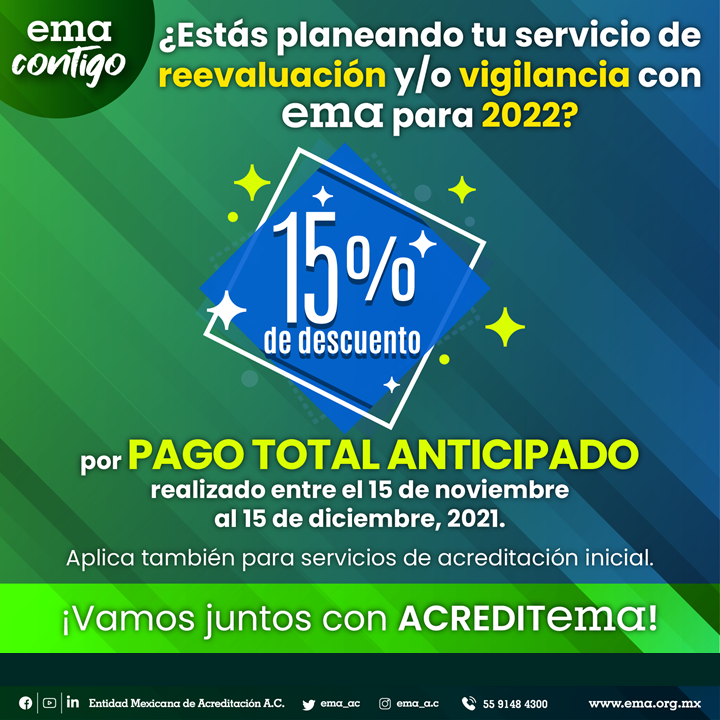 ema_ac's tweet photo. 📌#emacontigo Para tu reevaluación y/o vigilancia 2022 tenemos el 15% de descuento en pagos realizados del 15 de noviembre al 15 de diciembre 2021 👉 ¡Aprovecha este beneficio! Consulta términos y condiciones: Consulta términos y condiciones: https://t.co/CXB6KTVkjT https://t.co/UBWfrDqjnC