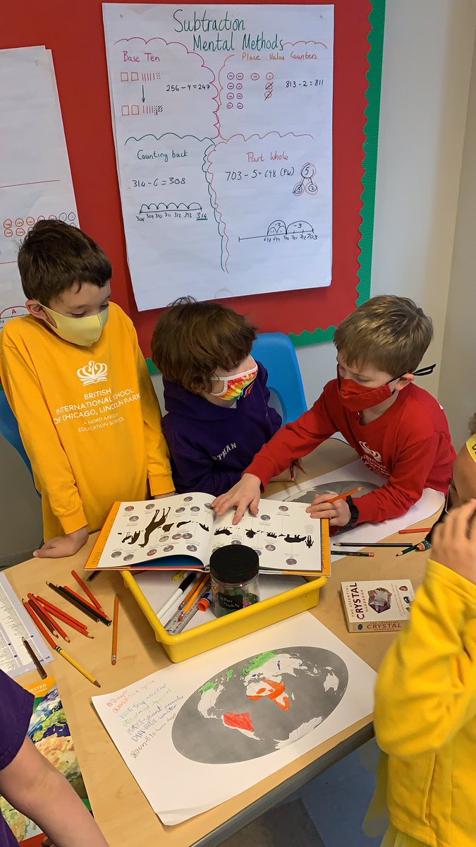 BISCLPYear3's tweet photo. The #tenaciousturtles are doing some map work today by finding the location of unique animals on a world map #ipc #mapfun #landseaandsky https://t.co/23UCqjCjZS