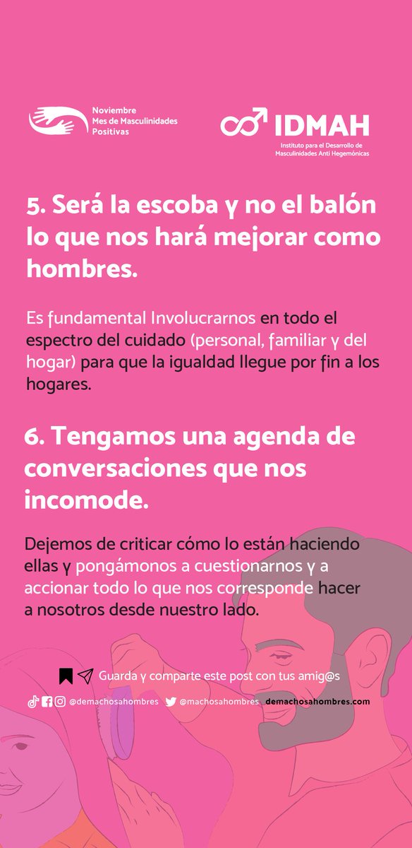 ¿Cómo podemos accionar masculinidades positivas este 19 de Noviembre, #DíaInternacionaldelhombre?

Aquí te dejamos 13 reflexiones. Suma la tuya al final de esta conversación:
