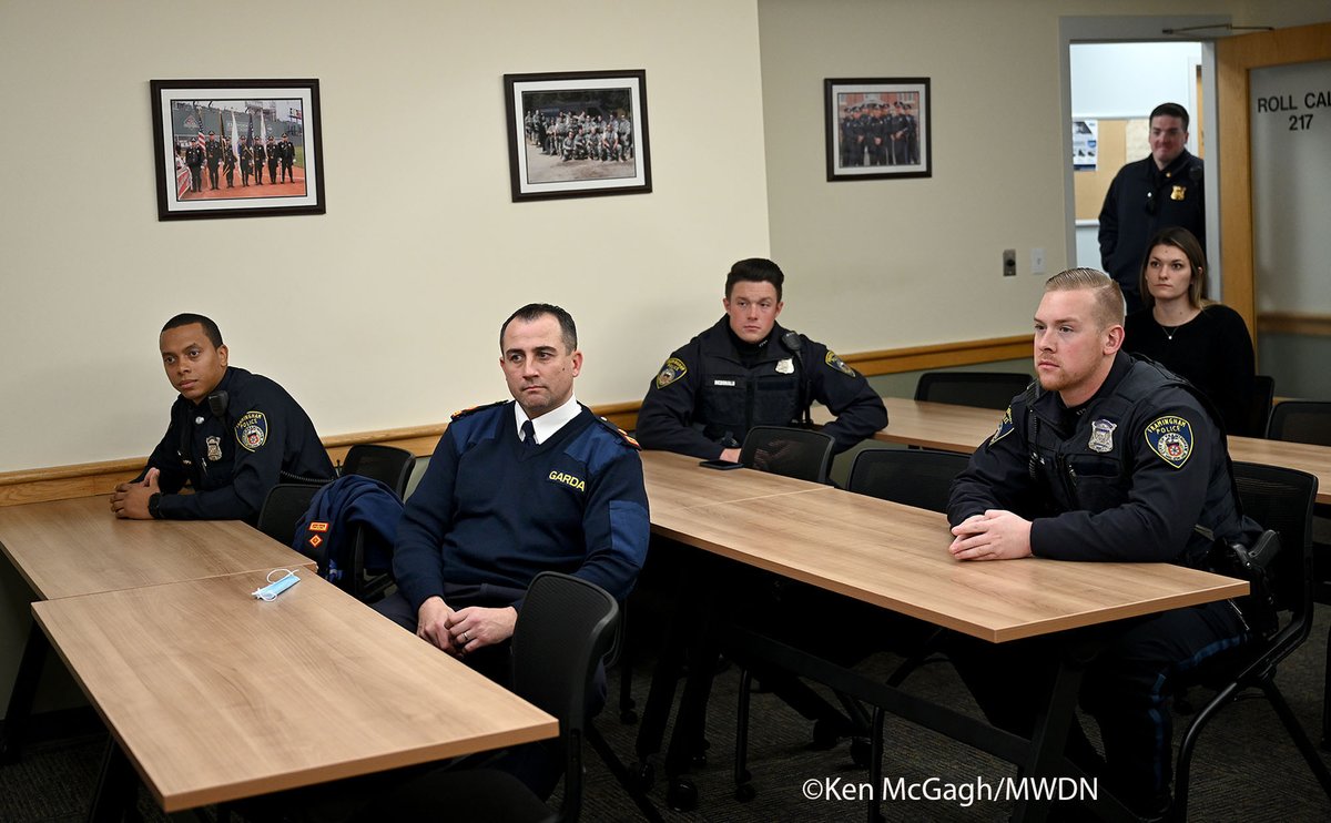 ken_mcgagh's tweet photo. A top cop from Ireland came to #Framingham this week to learn about @FraminghamPD #coresponse program that pairs an @Advocates_Inc clinician with police on patrol. @LillianWEden story: https://t.co/PqB7NubTD9 https://t.co/kTfTf5yGFq