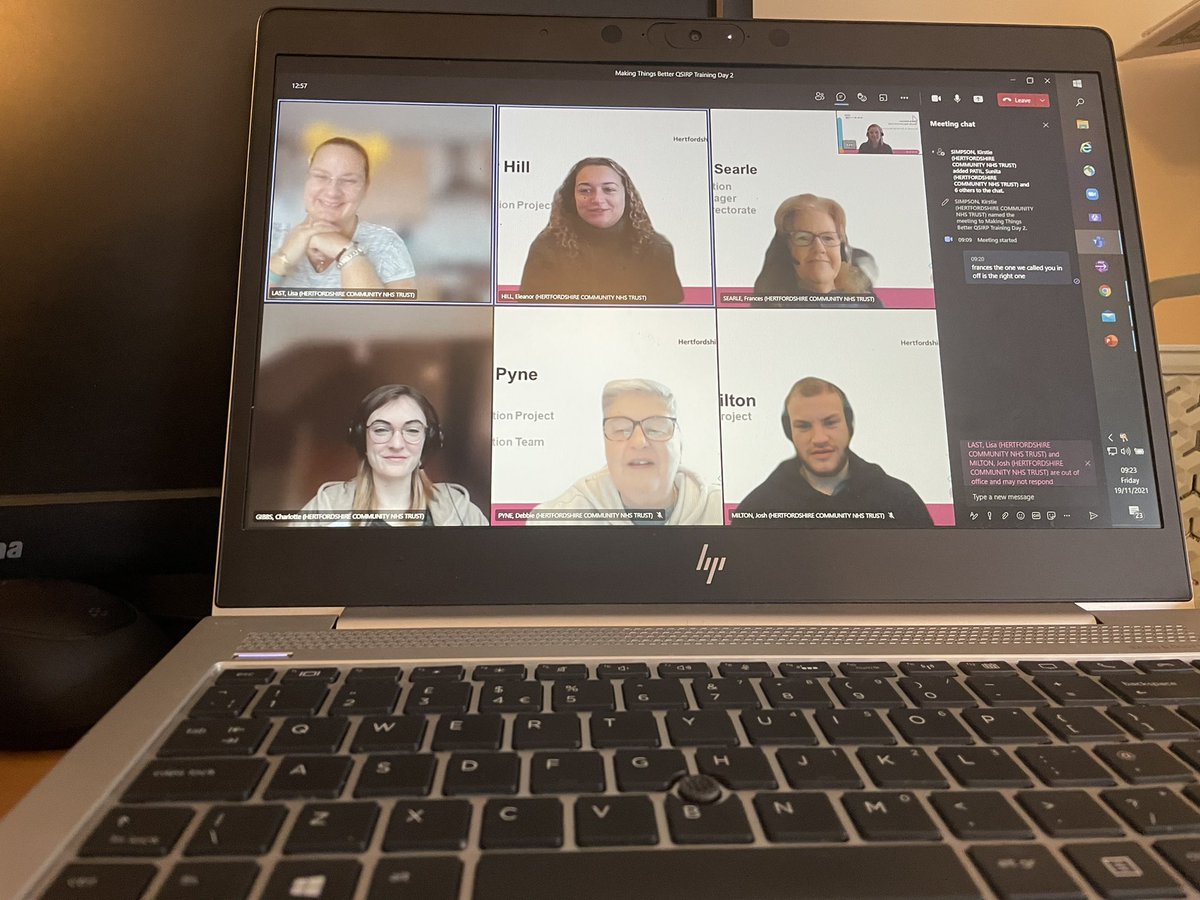 KirstieSimpso14's tweet photo. Back for QSIR Practitioner day 2 for our PM’s: Measurement for improvement 📈📉. Our virtual opportunities enabling us to still deliver the session to support colleagues who felt a little under the weather and prevent sharing any nasties 😷🤒. Great input from all again @HCTNHS https://t.co/YDV8lnml2r