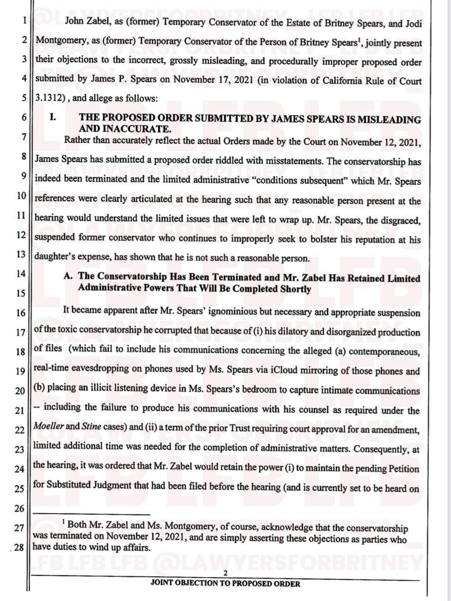 bkstyl3's tweet photo. James P. Spears submitted the termination order and  Jodi/Zabel are objecting to some language it seems.

Credit: @lawyersforbrit 
❤🧡💛💚💙💜🌈😈 https://t.co/Hy4AXMZ9vu