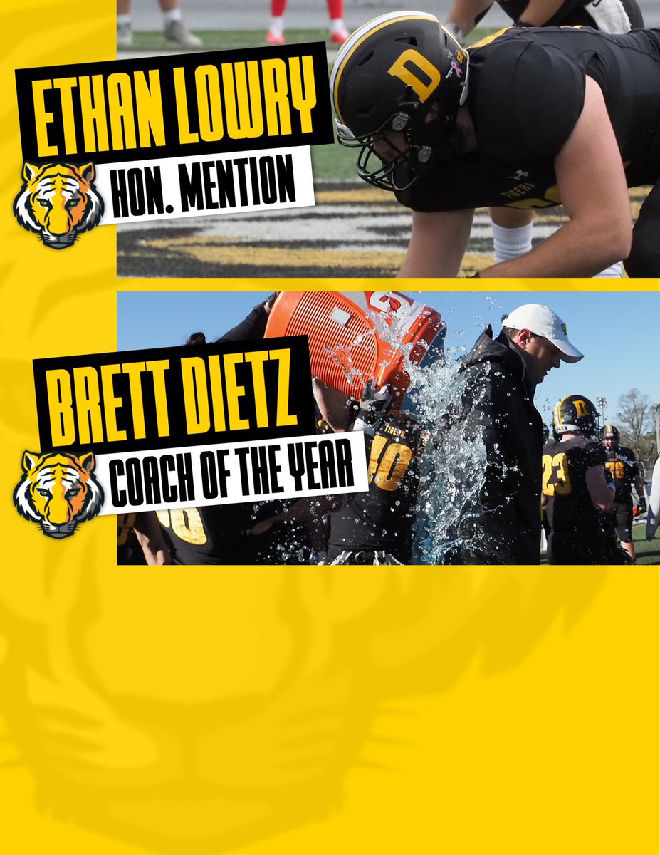 DePauwTigersFB's tweet photo. Congrats to our All-NCAC selections!

#TeamDePauw | #TigerPride https://t.co/LDcLv6FWRp