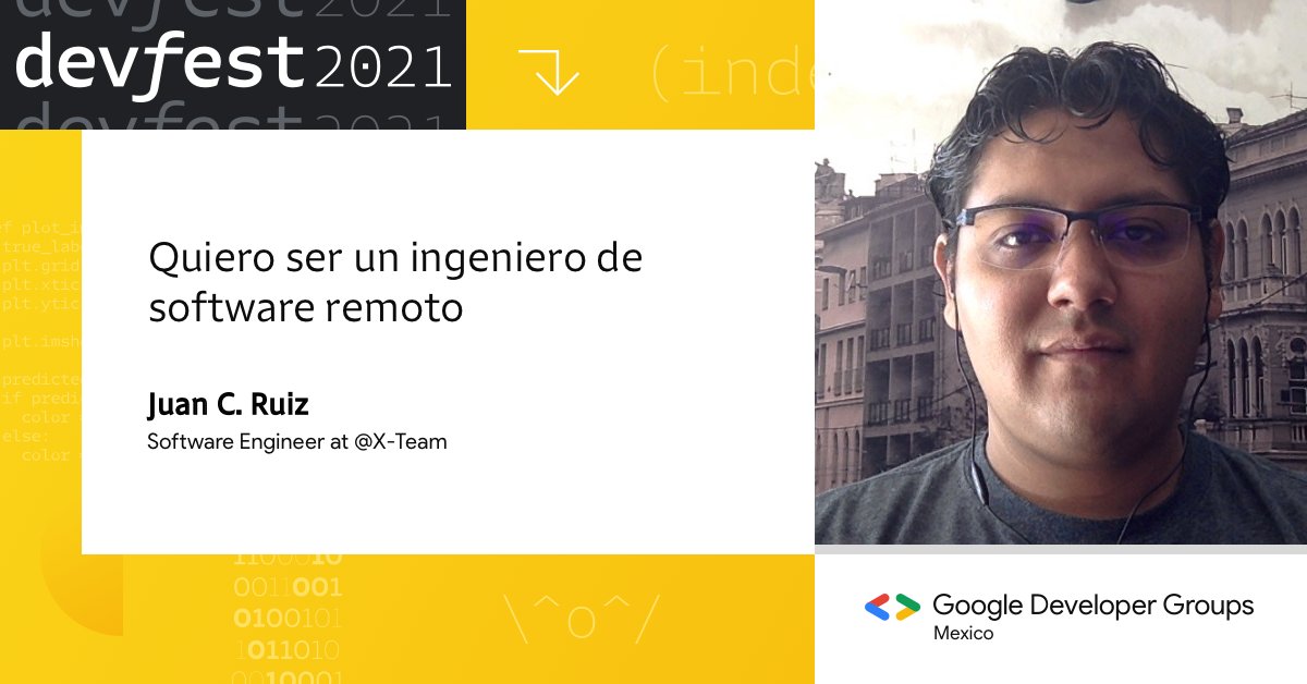 devfestmexico's tweet photo. Seguimos con la transmisión, atento a nuesto próximo ponente: 
https://t.co/9J4GkBcqsv

#DevFestMéxicoUnido https://t.co/R4GnP9cfXP