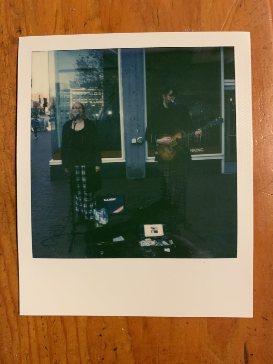 Someone took a polaroid of us busking in Harvard Sq. yesterday.. OR.. we're actually from 1987 and we time traveled to say hi. In either case, come to Amazing Things Art Center Framingham this Sat. 8pm, opening for friends Porch Party Mamas!