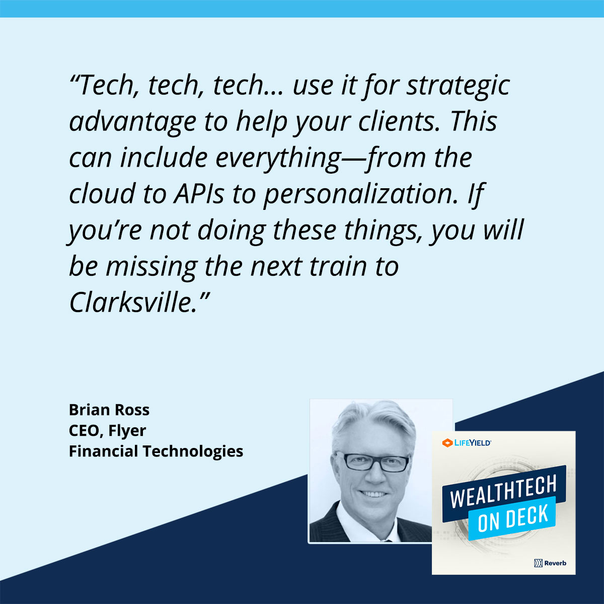 Flyer_FT's tweet photo. 🎙️New podcast alert! Don't miss @bwilsonross &amp; @JackSharry52 as they discuss the 3 essential approaches to smart trading, how to leverage APIs as a strategic advantage &amp; much more. @lifeyield #TradeSmarter https://t.co/CKvWXIPHwU https://t.co/PIukEPq7P2