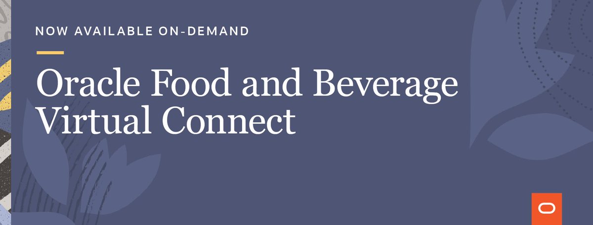 OracleFoodBev's tweet photo. On Demand: Food and Beverage Virtual Connect is available now. Dive into new consumer research, painless payment options, and more: https://t.co/FPKl34JmKN #OFBVirtualConnect #Oracle https://t.co/hcqO3AjPsA