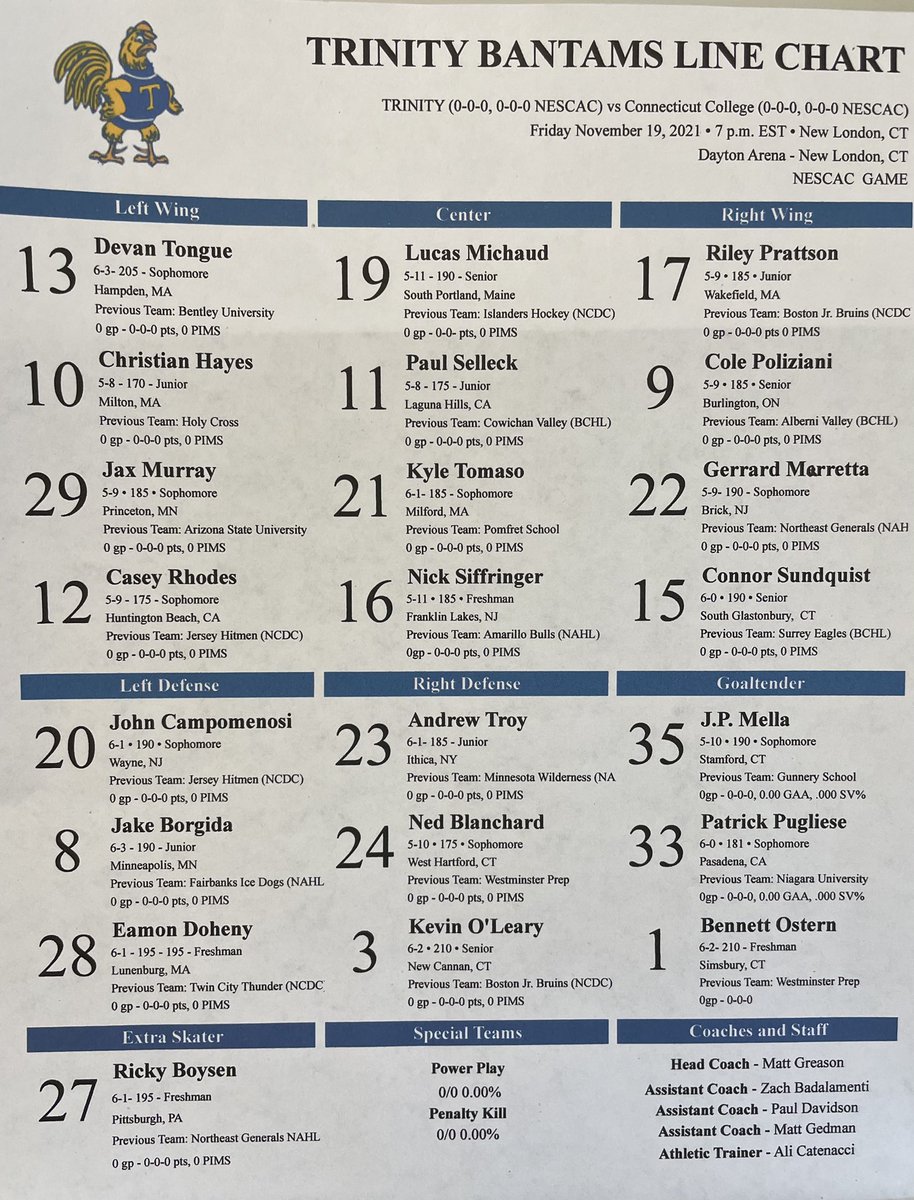 Trinity Men's Hockey tweet media