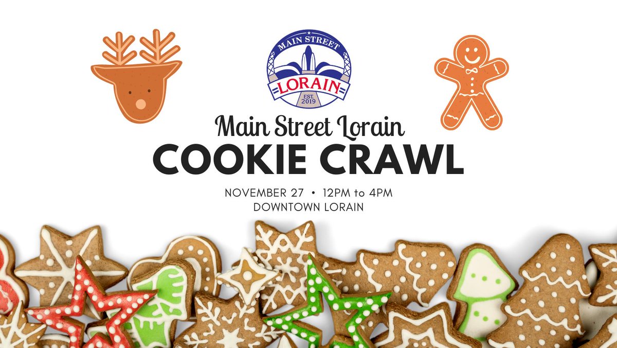 LHScarnegie's tweet photo. Mark your calendars for the Downtown Lorain Cookie Crawl on Small Business Saturday! The Cookie Crawl runs from 12pm-4pm and we'll be open from 10am-3pm, so make sure to stop by for our gift shop and a cookie!!
#CookieCrawl #LorainProud #LorainOhio https://t.co/OcSKOQrLr4