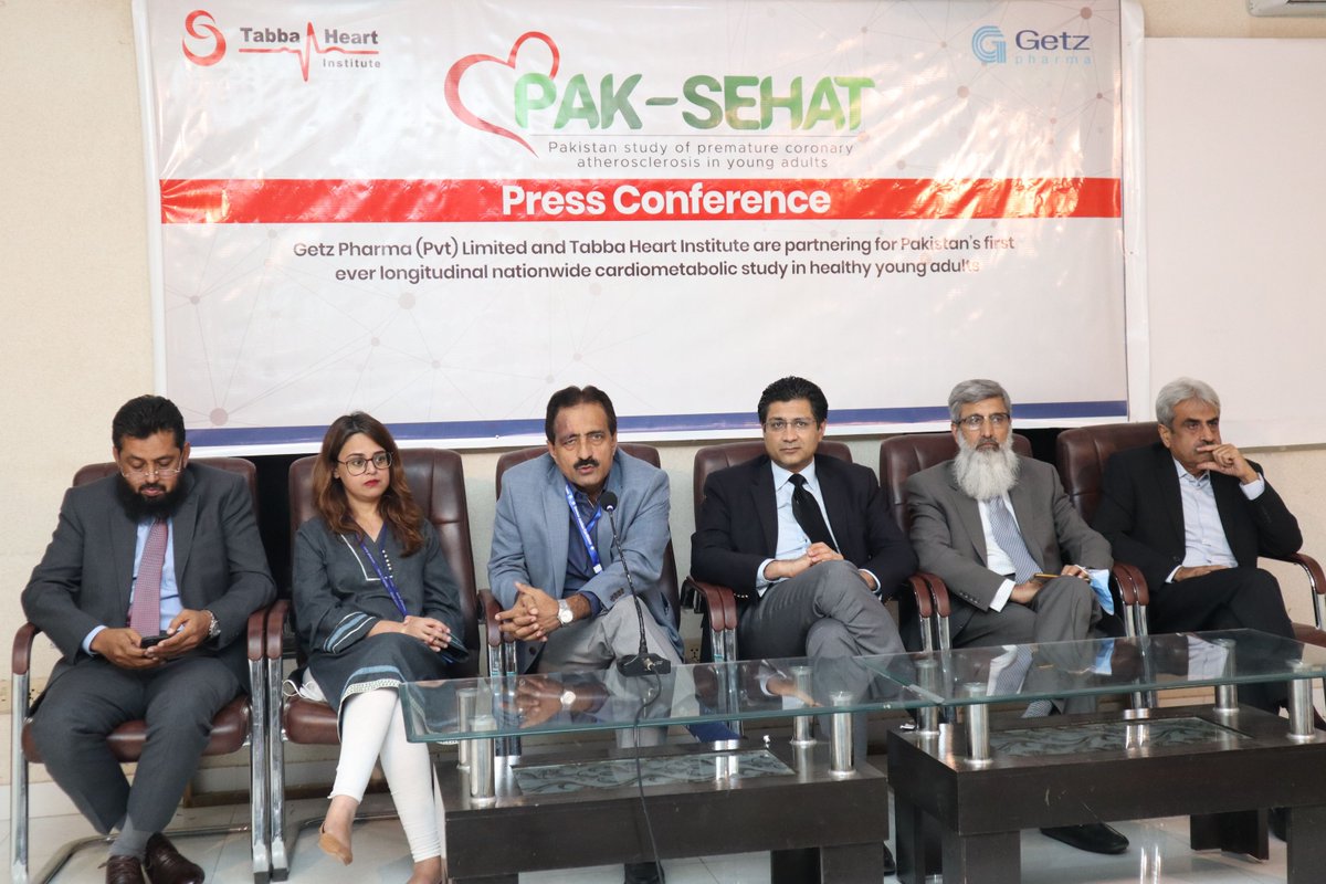GetzPharmaIntl's tweet photo. #GetzPharma and Tabba Heart Institute (@Tabba_Heart) have formally launched PAK-SEHAT - Pakistan Study of Premature Coronary Atherosclerosis in Young Adults, a nationwide study.
#PakSehat #LEEDingInResearch #HeartMatters https://t.co/5XbdJe9ir2