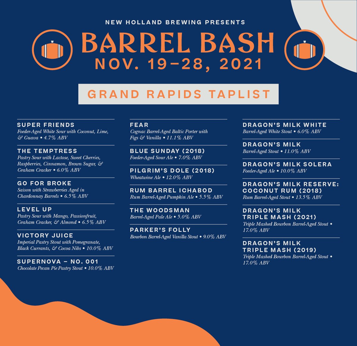 Let the BARREL BASH begin! Our pubs are ready and the taps are full of barrel-aged goodness. See you there!