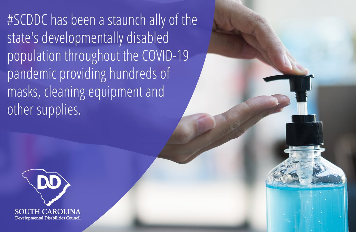 SCDDCouncil's tweet photo. #SCDDC has been a staunch ally of the state's developmentally disabled population throughout the COVID-19 pandemic providing hundreds of masks, cleaning equipment and other supplies. https://t.co/VNqMmTVVYW