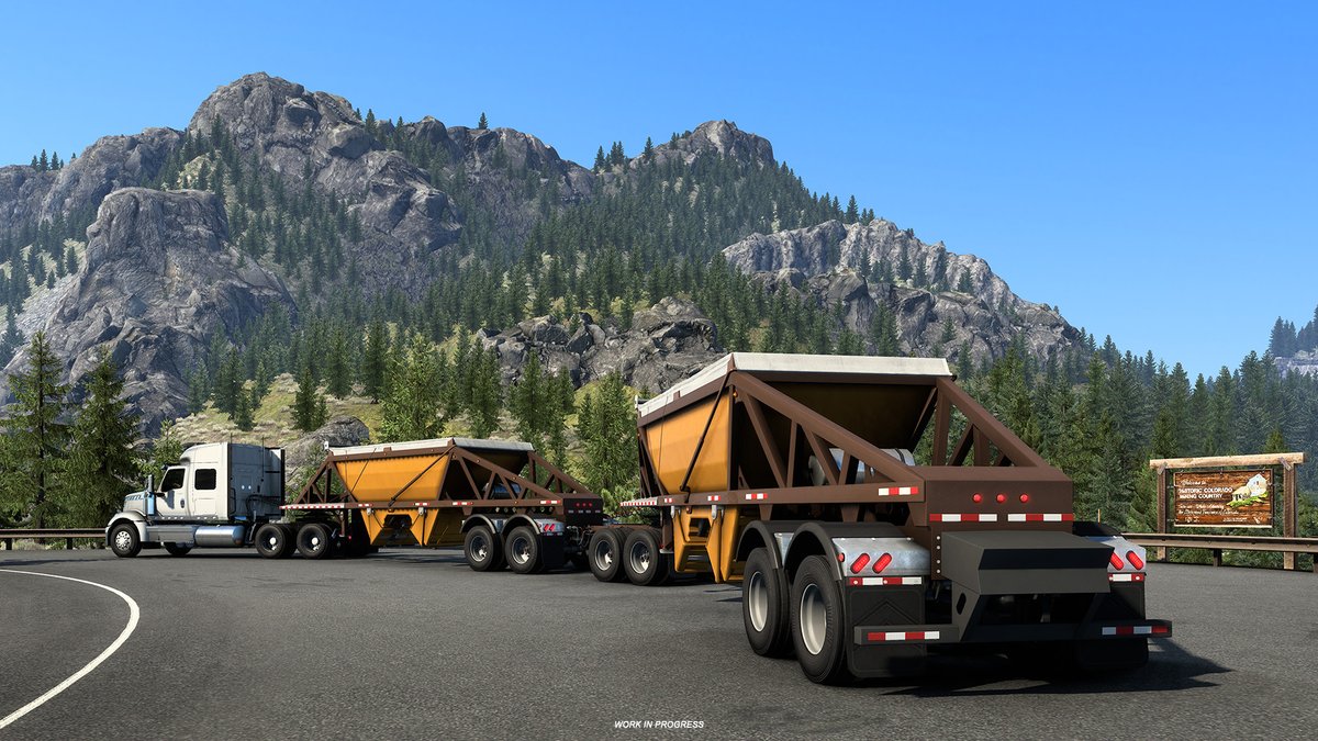 SCSsoftware's tweet photo. Update 1.43 for Euro Truck Simulator 2 &amp; American Truck Simulator brings Purchasable Dumper Trailers 😍🚛

With a variety of body types and customisations options, you'll be hauling in style 😎

Read more at our latest blog: https://t.co/pCAozW41u9 https://t.co/P6Q2gW9iog