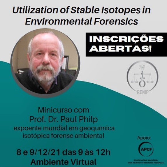 RenifBrasil's tweet photo. “Utilization of Stable Isotopes in Environmental Forensics" - 08 e 09/12, 9am (BR) -  Inscrições pelo link: https://t.co/t6qWB70U4c https://t.co/IxV4kCQDVc
