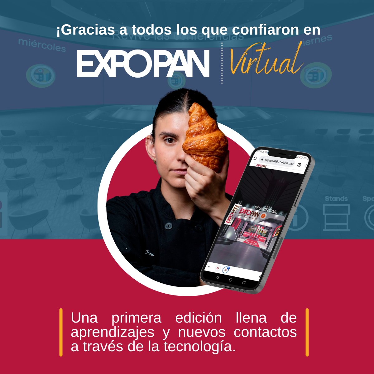 Expopan_mx's tweet photo. Concluimos una primera edición #virtual con grandes resultados y excelente networking
nos vemos en el 2022 para la edición 23° de Expo Pan del 24 al 27 de agosto en el #CIECWTC #SomoslaExpodelPan https://t.co/zJs23aDOqh