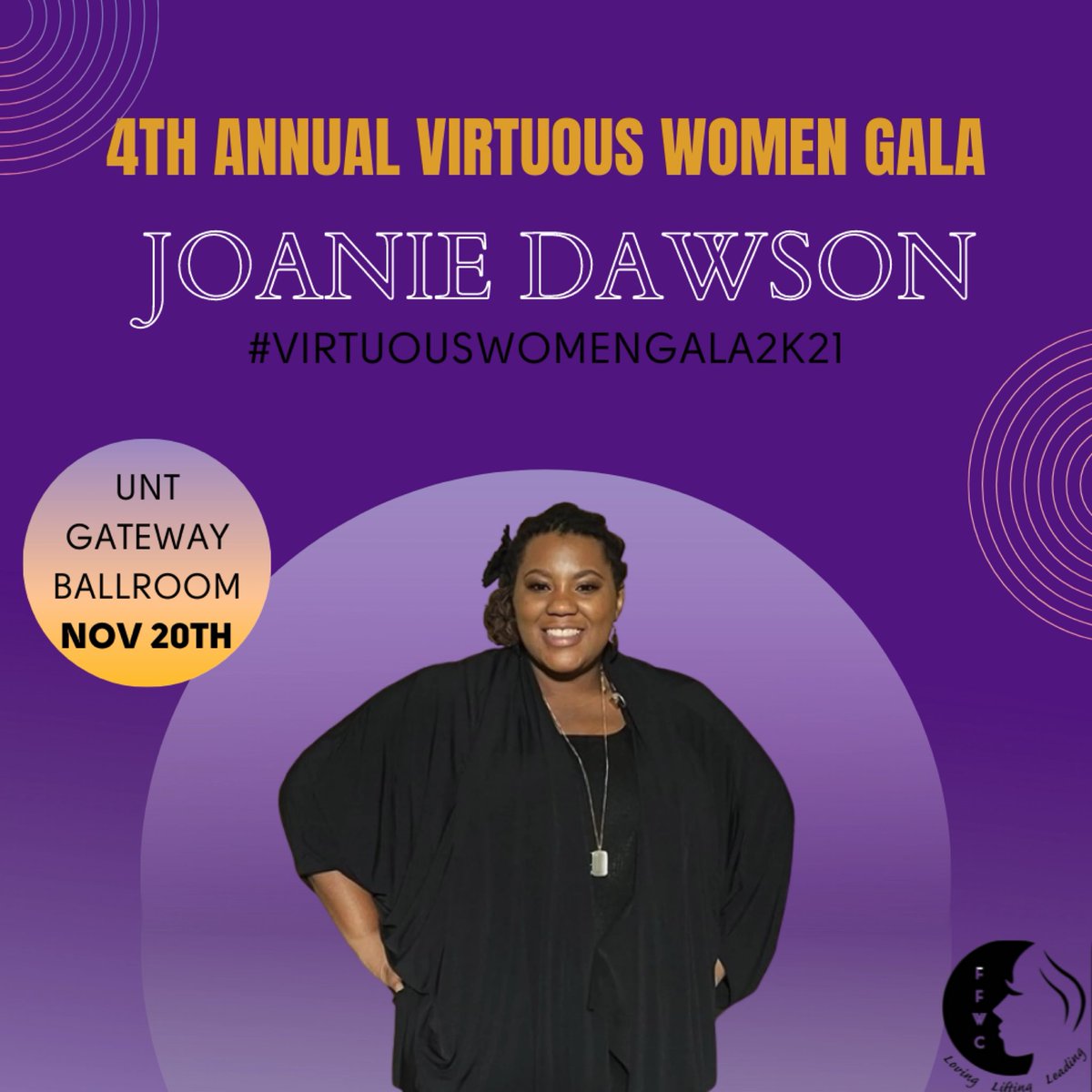 FFW_UNT's tweet photo. The 4th annual women gala is Tomorrow!!!

We have a power packed lineup for the conference.

Introducing, Joanie Dawson an amazing singer &amp; coach. She specializes in vocal training and workshop teaching in gospel music. She’s also the wife to Cory Dawson &amp; a mother of 2 children. https://t.co/DhqxCdj560