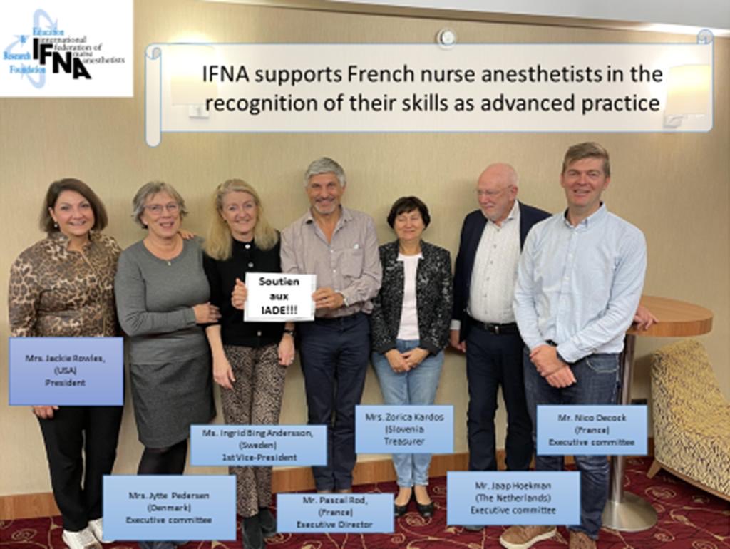 Soutien aux IADE de la part de l’IFNA!!!