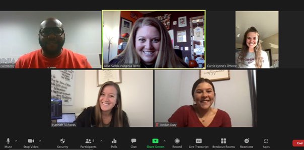 We had such a great time on our <a href="/VT_SAASS/">Virginia Tech SAASS</a> Former VIP Panel this morning! Thank you Hannah from <a href="/TulaneAthletics/">Tulane Green Wave</a> &amp; Carrie Lynne from <a href="/HokiesFB/">Virginia Tech Football</a> for sharing your “Words of Wisdom” with our current interns!👏👏 The network is growing!🙌❤️