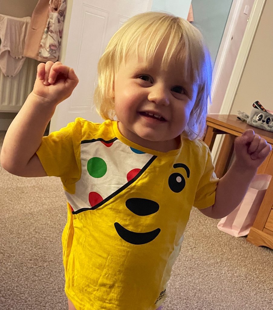shan_oooon's tweet photo. @BBCCiN My daughter Lyla all ready for children in need tonight! Please donate! #donate #ChildreninNeed https://t.co/auiW2oiGB3
