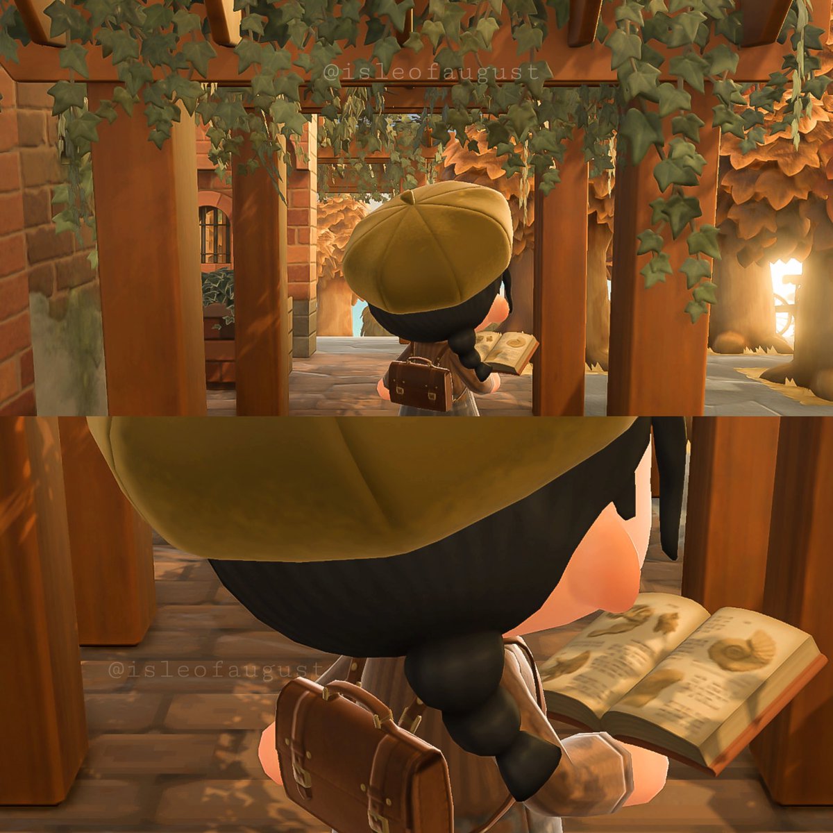 isleofaugust's tweet image. Out for a stroll…📖🍃🍂

#acnh #animalcrossing