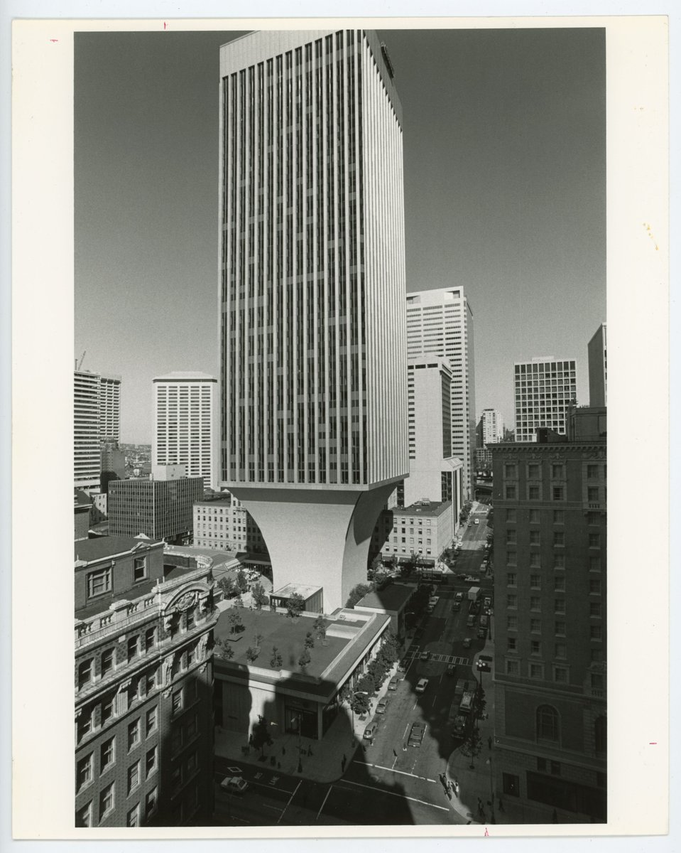 Love this picture of Rainier Tower! [From Photographs: Prints, Office of Information Resource Management: Service Development / Printing and Graphic Arts, Series 1147, Box 5, Folder 18, 1147-5-18-051, circa 1970s-80s]