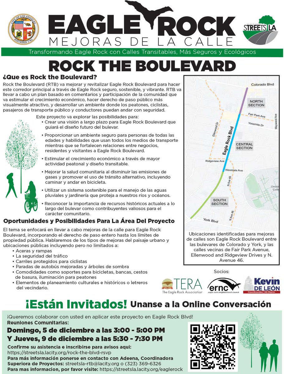 TERA90041's tweet photo. The time has come to implement #RockTheBlvd, and the City of Los Angeles is hosting two online community meetings in early December. Please join us to help make this important project a reality! https://t.co/X2bFBDomVl https://t.co/GNAqAw3wyY