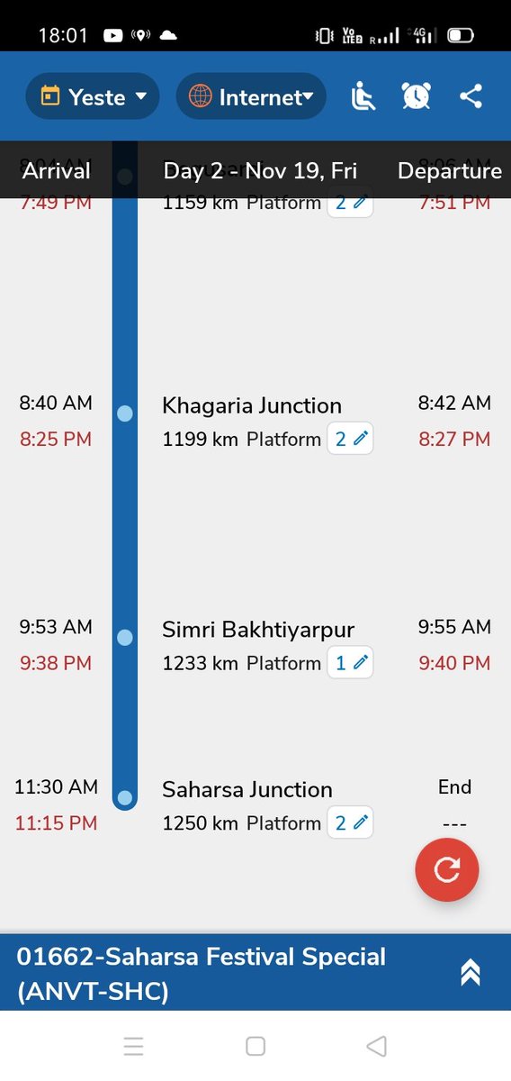 chukadar's tweet photo. Dakhi apna railway ka halat jo din ma 11 Baja pachuna chiya wo rat ma 2 Baja pauch eaha hai https://t.co/8pNUcTKmzz