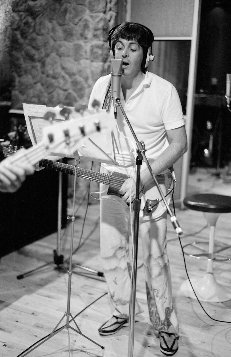Paul McCartney recording ‘Tug of War’ — Montserrat, 1981.