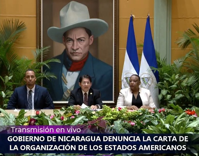 GOBIERNO DE NICARAGUA DENUNCIA LA CARTA DE LA ORGANIZACIÓN  DE LOS ESTADOS AMERICANOS 

#LaSoberaniaNiSeVendeNiSeRinde
#UnidosEnVictorias 
#FuerzaDeUnPuebloQueVence