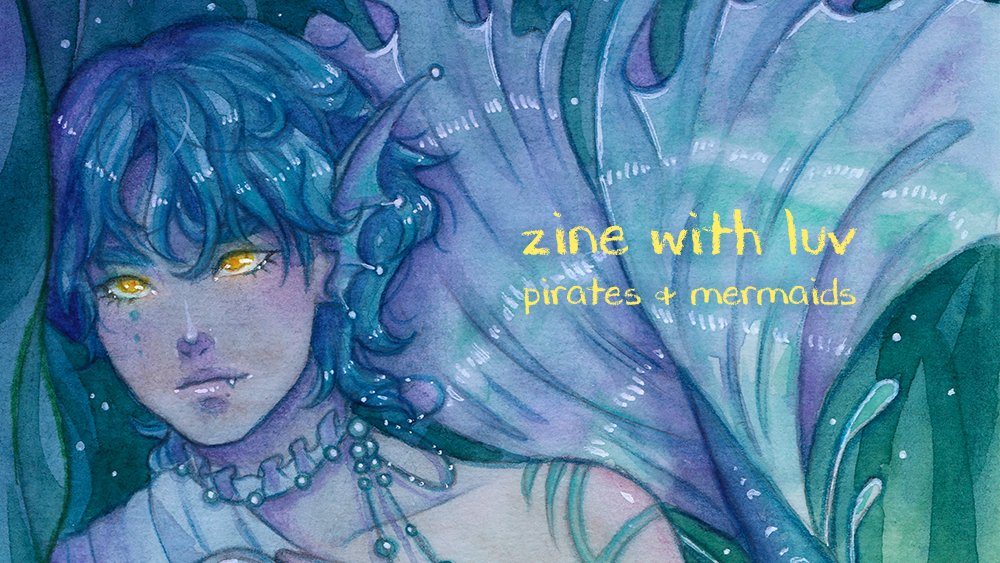 Watch out for the mysterious turquoise merman⚓️
~ Preview for the digital zine <a href="/ZineWithLuv/">Zine With Luv⁷ (Finished)</a> ~

All the earnings will be donated to Thirst Relief, that provides clean water solutions to families in need💙

🌊LAST DAY TO PREORDER: zwl.gumroad.com/l/#iqiJH