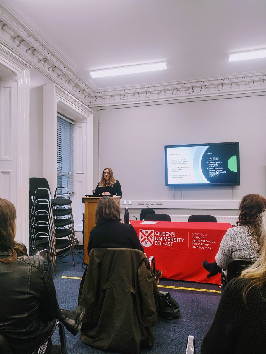 First in-person @QUB_History seminar since the beginning of the pandemic, and it's @SDeedigan with a banging paper on Family Life, Education, Employment, and Political Imprisonment in Ireland, 1939-45.