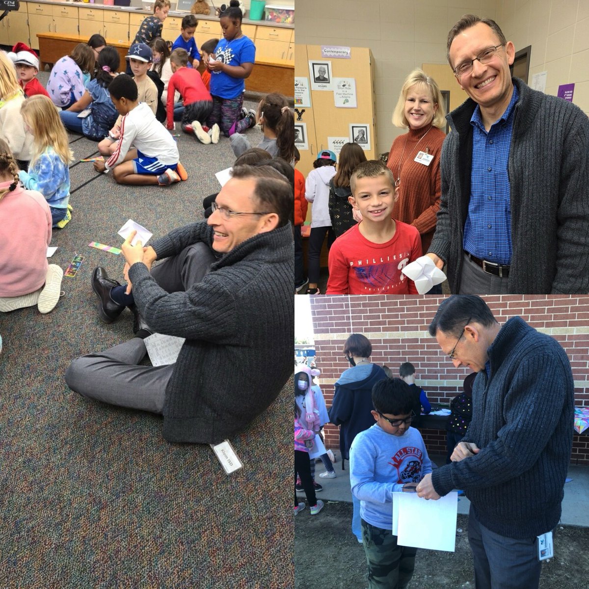 LauraBaustian's tweet photo. @FrenchKISD thank you Dr. Indelicato for coming to Fine Arts field day! https://t.co/jcXCSAU70Y