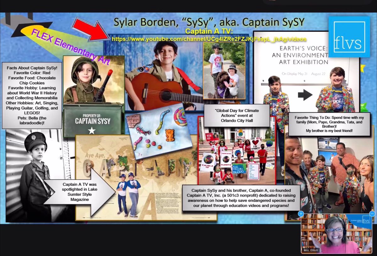 captainatv1's tweet photo. Look who was highlighted in @floridavirtualschool Morning Announcements by the Marvelous Mrs. Elliott in the Art Department, our very own Captain SySy! As we get closer to Thanksgiving Captain SySy is grateful for the beauty of this world 🌎 and all the treasures it has to offer! https://t.co/OturtBsGET