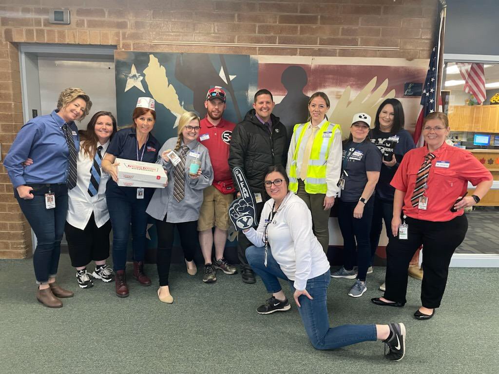 hillfieldel's tweet photo. Faculty and staff surprised Mr. Forsgren for his birthday today by arriving to work as him! Happy Birthday, Mr. Forsgren! 🎉🎂 #TeachInDavis https://t.co/9Xesg7eVaC