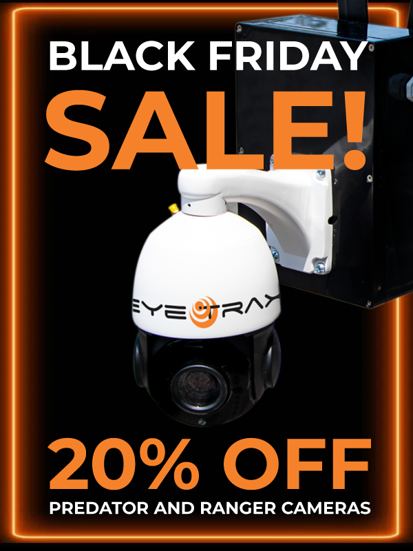 EyeTrax's tweet photo. Black Friday Special! Get 20% off Predator and Ranger cameras Friday, November 26! One day only, other restrictions may apply. https://t.co/MPX1QBeYds