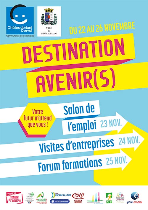 ChbtDerval's tweet photo. Dans le cadre de la Semaine nationale de l'#Industrie,     
@ChbtDerval organise Destination Avenir(s) 
📌 Salon de l'emploi spécial industrie mardi 23/11 
📌 Visites d'entreprises mercredi 24/11  
📌 Forum formations jeudi 25/11 
👉https://t.co/O5BV2vYfPB https://t.co/euXAFBJCml