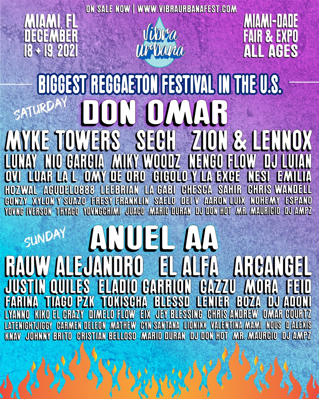 Vibra Urbana on Twitter "Official Saturday & Sunday Lineups 🔥 Single