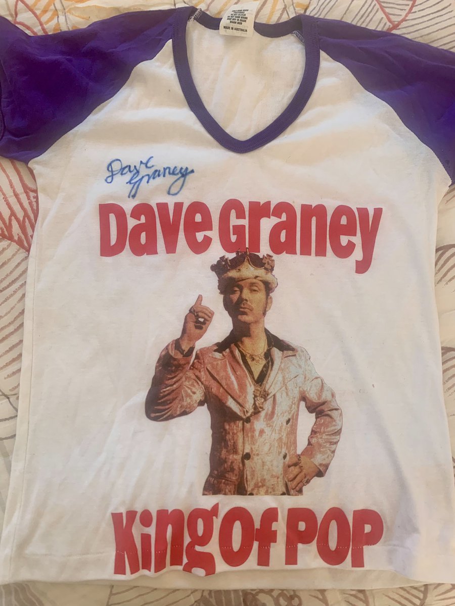 imogenscanlan's tweet image. Tried to celebrate #AusmusicTShirtDay but sadly this masterpiece no longer fits @davegraney
