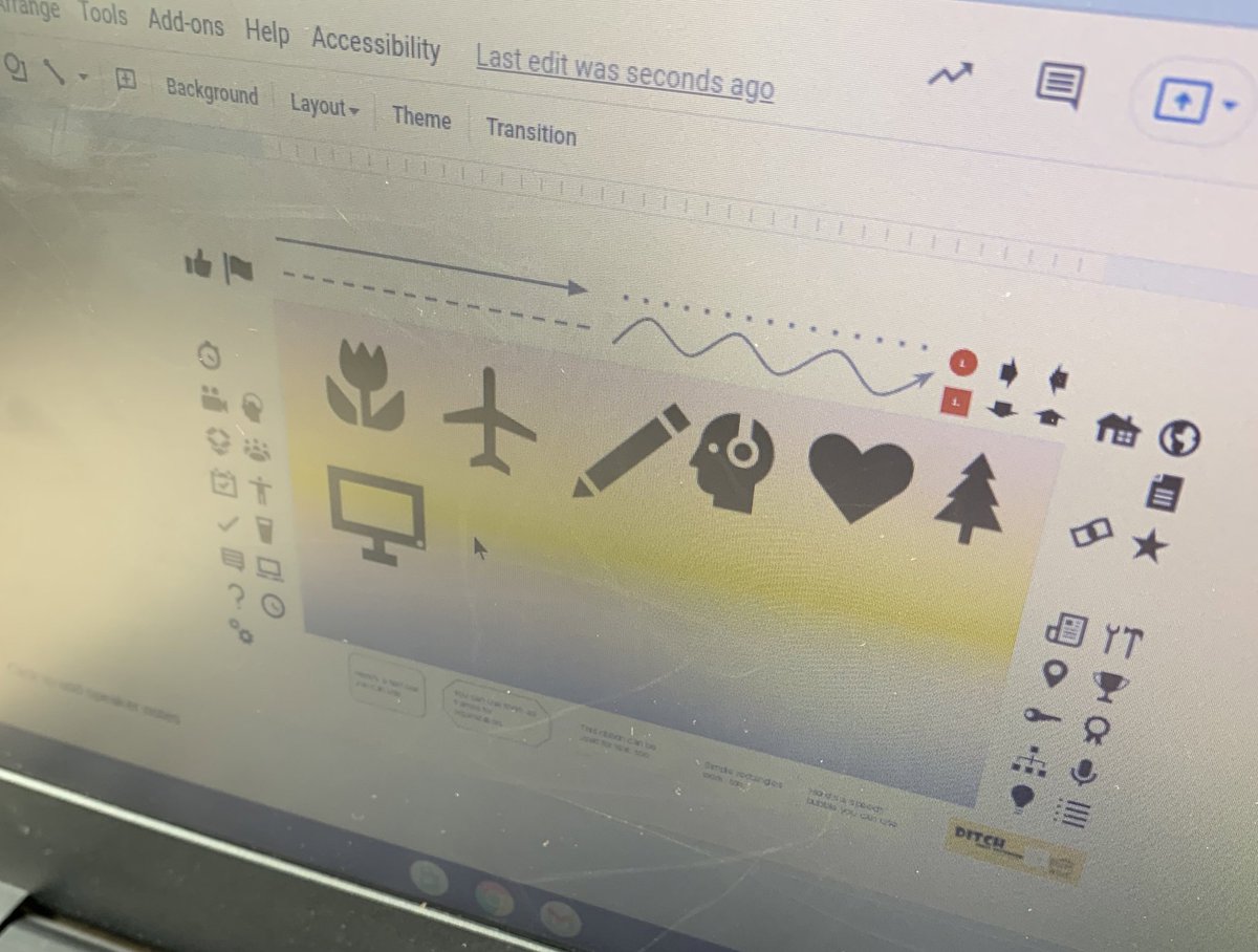 mjwheelerali's tweet photo. Great day @DixiePSchool with Mme Finlayson #French classes! Using @DitchThatTxtbk template for C’est Moi #IdentityMaps Icons with explanation of meaning en Français. Next steps: customizing using #GoogleSlides tools;  #PeerFeedback &amp; #SelfAssessment #PeelEML #EquitableAssessment https://t.co/WqmbTZPQjL