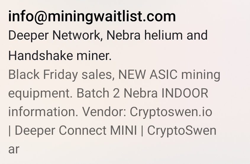 miningwaitlist's tweet photo. Check your email for our latest letter. Filled with lots of news.

Did you missed it? Sign up at https://t.co/NDzo72ehw3 for next letter. https://t.co/sWr3HyFBGT