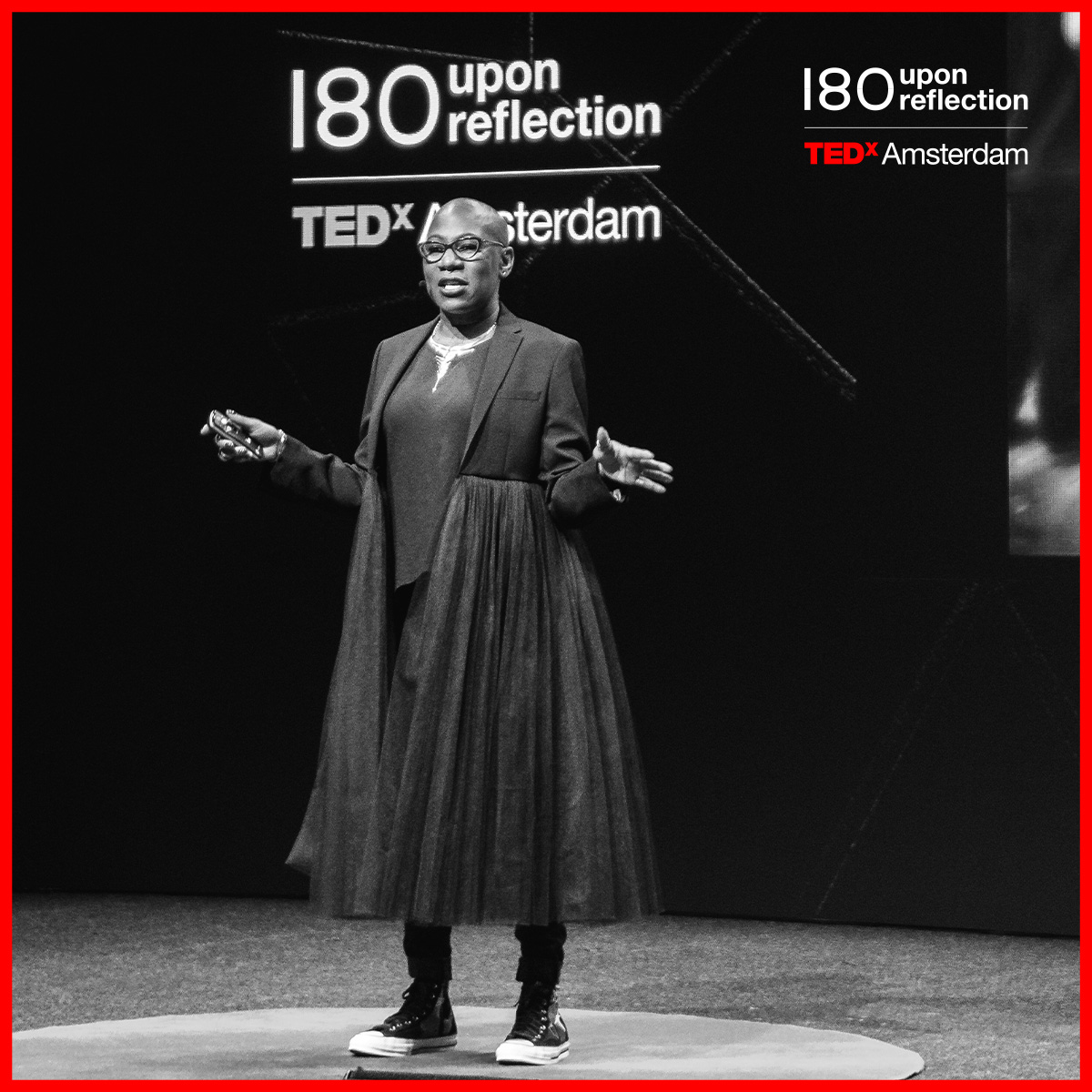 TEDxAmsterdam's tweet image. Adah Parris talks about Cyborg Shamanism which is designed to spark a global movement that examines what could happen to innovation if we combine ‘other ways of knowing’ in the design of new technologies.

 #TEDxAmsterdam #180UponReflection